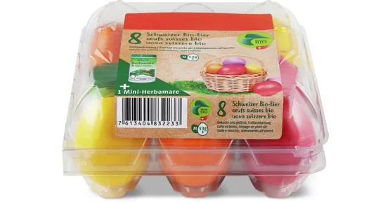 Migros Bio Schweizer Eier aus Freilandhaltung, mit Mini-Herbamare