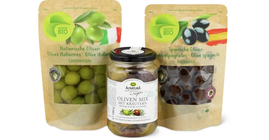 Migros Bio- und Alnatura Bio-Oliven ungekühlt