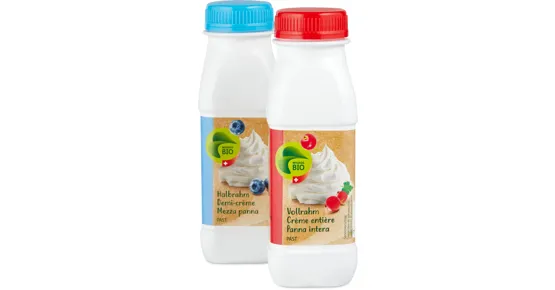 Migros Bio Voll- und Halbrahm, 250 ml