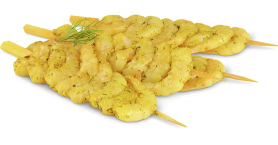 Migros Crevettenspiessli Lemon Pepper, ASC