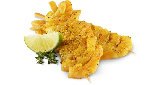 Migros Crevettenspiessli Lemon Pepper, ASC