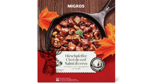 Migros Hirschpfeffer mit Pilzen