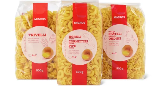Migros Teigwaren 500 g und 750 g