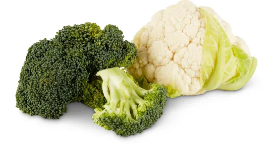 Mini-Blumenkohl und -Broccoli