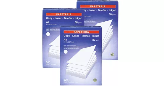Papeteria Kopierpapier im 3er-Pack, FSC