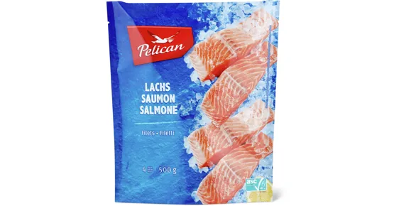 Pelican-Lachsfilets, ASC oder -Kabeljau Rückenfilets, MSC