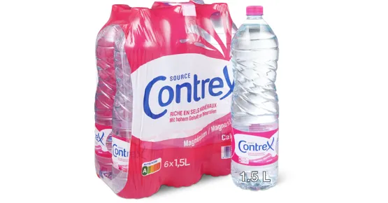 Perrier und Contrex Mineralwasser, 6er-Pack
