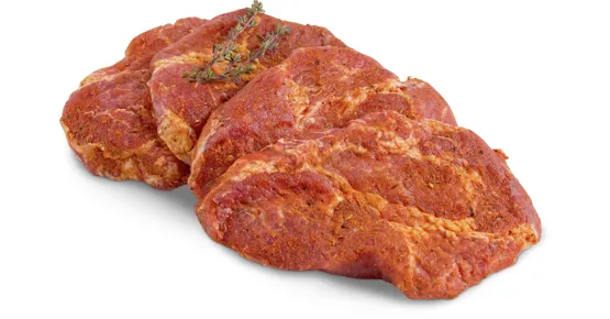 Schweinshalssteaks mariniert, IP-SUISSE