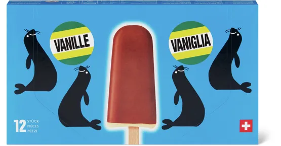Seehund-Family Rahmglace-Stängel Vanille