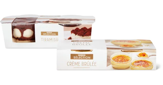 Sélection-Crème Brûlée und -Tiramisù