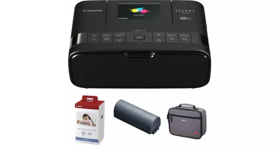 Selphy CP1200 Printing Kit mit Akku + Tasche (Thermosublimation, WLAN, Farbe)