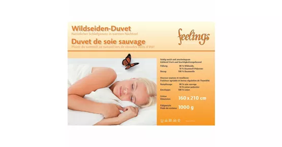 Sonne Wildseiden-Duvet, feelings by billerbeck, 160 x 210 cm