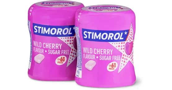 Stimorol Wild Cherry- oder V6 Dental Cool Mint-Kaugummi in Dosen