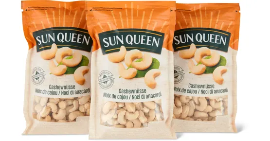 Sun Queen-Cashewkerne, -Walnusskerne oder -Nussmischung