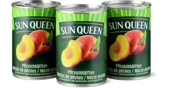Sun Queen Pfirsichhälften, 3er-Pack