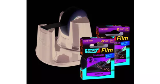 Tesa Tesa Abroller Easy Tischabroller Easy Cut mit 3 Klebebandrollen, schwarz