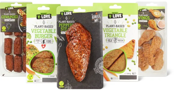 V-Love-Fisch- und -Fleisch-Alternativen, gekühlt