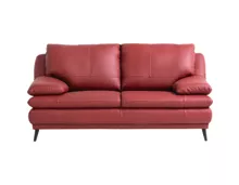 2er-Sofa Ferrara Leder Mix rot