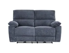 2er-Sofa Loris Stoff dunkelgrau, Relaxfunktion