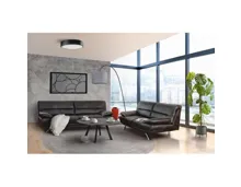 3er-Sofa Bruno Microfaser dunkelgrau