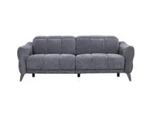 3er-Sofa Cosmo Stoff dunkelgrau, Relaxfunktion