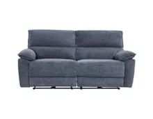 3er-Sofa Loris Stoff dunkelgrau, Relaxfunktion