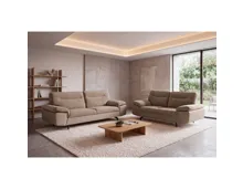 3er Sofa Stan Stoff Microfaser taupe