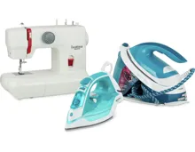 Alle Bügeleisen, Dampfstationen und Durabase Nähmaschinen