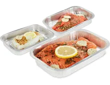 Alle Frischfische in Backschalen