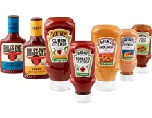 Alle Heinz-Ketchups, -Mayonnaisen und -BBQ-Saucen sowie Bull's-Eye-Grillsaucen