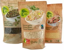 Alle Migros Bio-Quinoa, -Linsen, -Kichererbsen oder -Couscous