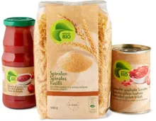 Alle Migros Bio-Teigwaren, -Pastasaucen und -Tomatenkonserven