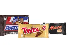 Alle Snickers, Twix, Bounty und Mars