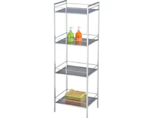 Allzweckregal Kim Metall chromfarben 39 x 117 x 31 cm