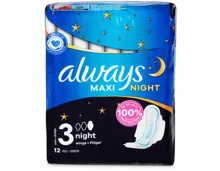 Always Maxi Binde Night mit Flügeln 12 Stück