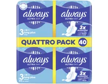 Always Ultra Long Plus Flügel Quattro 40 Stück