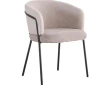 Armlehnstuhl Cindy, Kunstfell, hellgrau