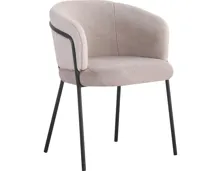 Armlehnstuhl Cindy, Kunstfell, hellgrau