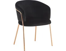 Armlehnstuhl Cindy, Kunstfell, schwarz