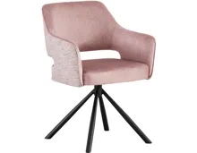 Armlehnstuhl Clara Stoff/Bouclette rosa