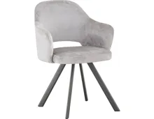 Armlehnstuhl Cosmo Stoff grau