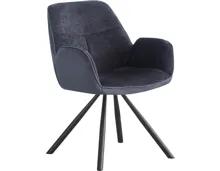 Armlehnstuhl David Stoff dunkelgrau, drehbar