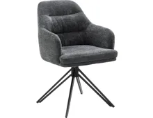 Armlehnstuhl Emilia Stoff anthrazit
