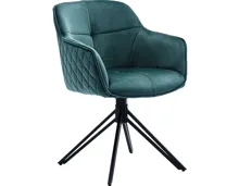 Armlehnstuhl Emma Samtvelours grün
