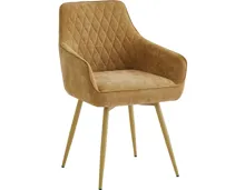 Armlehnstuhl Flashy Stoff curry, drehbar