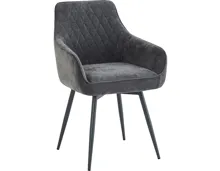Armlehnstuhl Flashy Stoff grau, drehbar