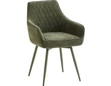 Armlehnstuhl Flashy Stoff grün, drehbar
