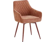 Armlehnstuhl Flashy Stoff terracotta, drehbar