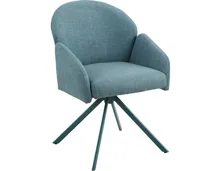 Armlehnstuhl Holly, Stoff petrol, drehbar