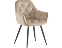 Armlehnstuhl Romana Samtvelours beige